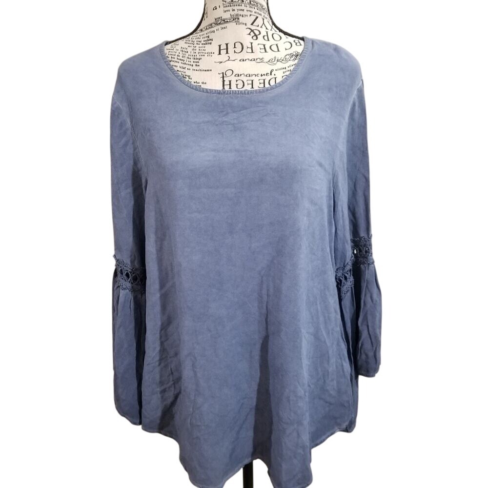 SPENSE bell sleeve blouse‎ sz large - Picture 10 of 14